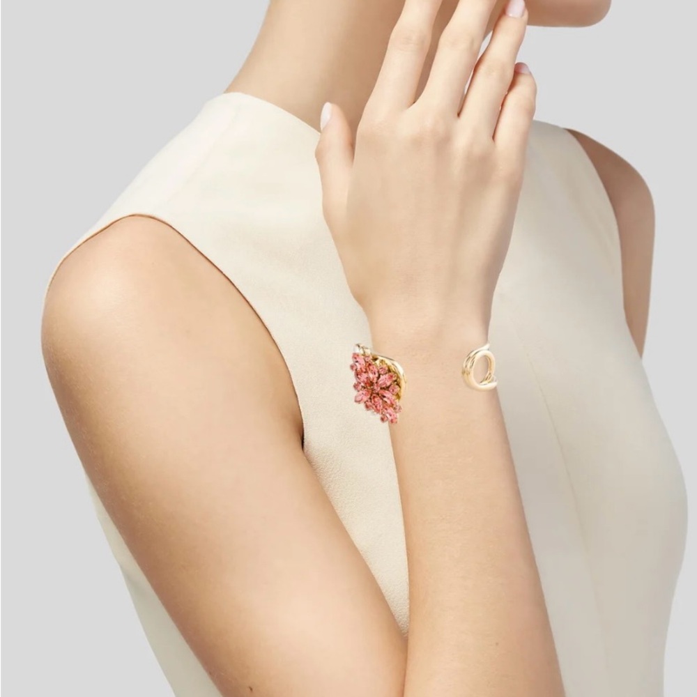 Burberry Crystal Daisy Cuff Bracelet